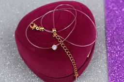 Ліска Xuping Jewelry з кулоном 40 см з додатковим ланцюжком 5 см камінь 4 мм золотиста