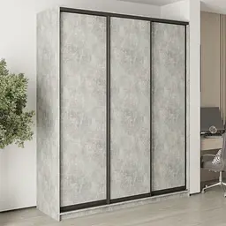 Шафа-купе тридверна MebelStar Стандарт BG 3ДСП 200x60x240 см Бетон (MBS-8600)