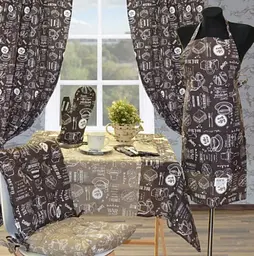 Скатертина Прованс Brown Breakfast, 136х120 см, коричневий (11061) - мініатюра 2