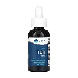 Вітамінно-мінеральний комплекс Trace Minerals Залізо іонізоване у краплях, 22 мг, Ionic Iron, 59 мл (TMR-00016)