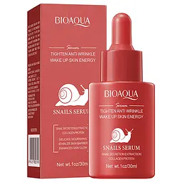 Сироватка для обличчя проти зморшок Bioaqua Tighten Anti-Wrinkle Wake Up Skin Energy Snail Serum 30 мл