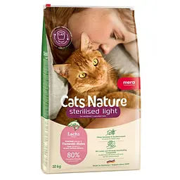 Сухий корм для стерилізованих та кастрованих котів Mera Cats Nature Sterilised Light Salmon (Lachs) з лососем 10 кг