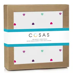 Багаторазова непромокаюча пелюшка Cosas Play Hearts 100х120 см різнобарвна (Diaper_PlayfulHearts_100x120) - мініатюра 2