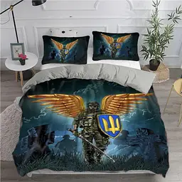 Постільна білизна з плюш-велюру Крилатий Воїн 2569 12037 215×150 см
