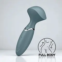 Вібромасажер Satisfyer Mini Wand-er Синій - мініатюра 2