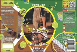 Пиво Forever Tennis Family Restart Hazy Pale Ale світле нефільтроване 5.5% 0.5 з/б - мініатюра 6