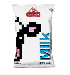 Молоко ТМ 365 Milk Days 900 г, 2,5%