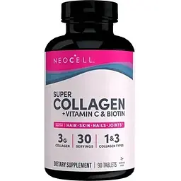 Колаген + вітамін С та біотин Neocell Super Collagen + Vitamin C & Biotin 90 таблеток