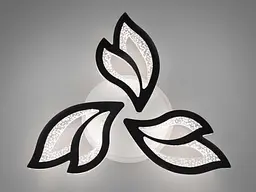 Люстра стельова LED Diasha 2455/3BK, 55W, 3200K-6500K, чорний акрил, сучасний стиль, з пультом, диммер - мініатюра 3