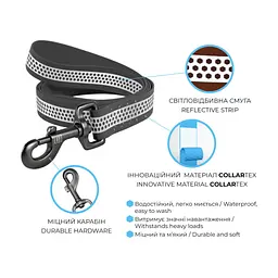 Повідець для собак WAUDOG Waterproof світловідбивний M Ш 20 мм Д 305 см помаранчевий (26014) - мініатюра 3