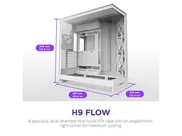 Корпус NZXT H9 Flow White (CM-H92FW-01) - мініатюра 3