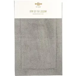 Килимок для ванної кімнати МВМ My Home Лиман 90х60 см сірий (BM-02 M GRAY)