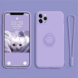 11 pro max бузковий Чохол Rokmym для iPhone 11 Pro Max з рідкого силікону, чохол для iPhone 11 Pro Max - мініатюра 7