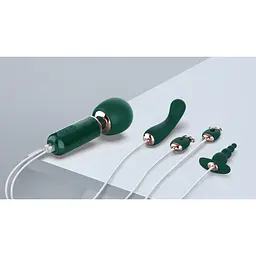Вібромасажер Qingnan No.5 Powerful Mini Wand 18.3 см зелений - мініатюра 4
