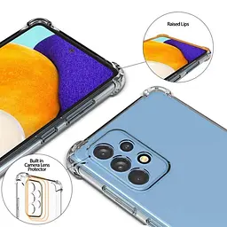 TPU чохол GETMAN Ease logo посилені кути Full Camera для Samsung Galaxy A53 5G Безбарвний (прозорий) - мініатюра 2