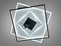 Стельова LED люстра Diasha 5535WH+BK dimmer від 12 до 18 кв.м. - мініатюра 3