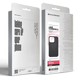 Карбоновый чехол для Apple iPhone 16 Pro, LikeCarbon2 MagCase, черный, тонкий защитный чехол-панель из поликарбоната с магнитами N52, MagSafe, противоударный, совместим с беспроводной зарядкой, приподнятые края для защиты камеры, ArmorStandart (ARM83809) - мініатюра 2