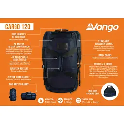 Дорожня сумка Vango Cargo 120 Moonlit Ocean (RUUCARGO0000001) (930854) - мініатюра 8