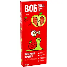 Фруктові яблучно-вишневі цукерки Bob Snail 30 г - мініатюра 2
