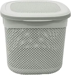 Корзина Ucsan Plastik Drop прямокутна сiрий металiк 15 л (166007.2) - мініатюра 2