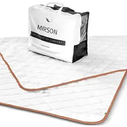 Ковдра вовняна MirSon Gold Silk №053 літня 220x240 см біла - мініатюра 2