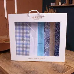 Набір вафельних рушників MirSon №621 Blue sky 60х45 см 6 шт. (2200006740506) - мініатюра 5