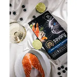Сухий корм Savory Adult Gourmand Fresh Salmon & White Fish 0,4 кг для довгошерстих кішок (лосось) - мініатюра 6