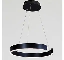 Світлодіодна підвісна люстра Artlight 2462/400BK із розімкненим чорним кільцем, 30W - мініатюра 3