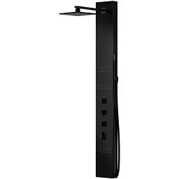 Душова панель Corsan Neo black LED S060MBLLED, Чорний матовий