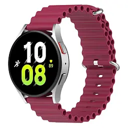 Ремінець для Samsung Gear S2 Classic - темно-червоний ширина кріплення 20мм силікон Watchbands Hump (W37-6WB24075156) - мініатюра 2