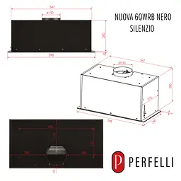Витяжка повновбудована PERFELLI NUOVA 6QWRB NERO SILENZIO - мініатюра 18