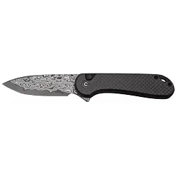 Ніж Civivi Elementum II Button Lock Damascus Black