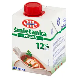 Вершки Mlekovita Śmietanka Polska 12% 500 мл.
