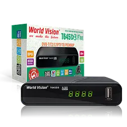 Ефірний Т2 ресивер, цифровий тюнер World Vision T645D3 - мініатюра 1