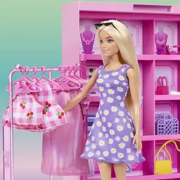 Ігровий набір Barbie Стильна гардеробна з лялькою (HXD58) - мініатюра 8