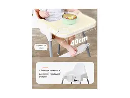 Стільчик для годування Xingtai Zuoxi Children's ZX-108 white - мініатюра 3