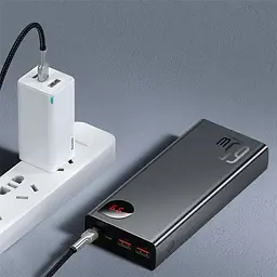Портативна батарея Baseus Adaman Metal Digital Display 20000 mAh 65W PPIMDA-D01 - мініатюра 6
