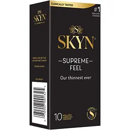 Презервативи Skyn Supreme Feel 10 шт ультратонкі, без латексу, з максимальним зволоженням