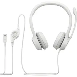 Навушники з мікрофоном Logitech H390 USB White (981-001286) - мініатюра 5