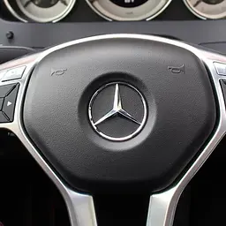 Емблема керма Mercedes-Benz хром 52 мм пластик (на тонких напрямних) - мініатюра 3