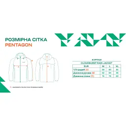 Куртка Pentagon Cloudburst Rain Jacket XL Ral - мініатюра 2
