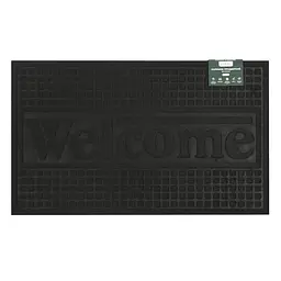 Килимок придверний Eco Fabric Welcome без кромки чорний 45 х 75 см (4575-010)