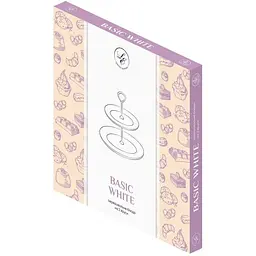 Блюдо Limited Edition Basic White, двоярусне, біле (YF6017) - мініатюра 2