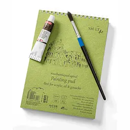 Альбом для акрилу та олії А5 на спіралі SM-LT Art AUTHENTIC (DRAWING) 290г/м2 20л білий папір - мініатюра 3