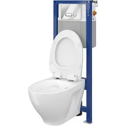 Інсталяція Cersanit AQUA 22 QF з кнопкою INTERA + унітаз MODUO із сидінням Slim 30412 - мініатюра 2