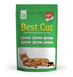 Силікагелевий наповнювач Best Cat Green Apple для котячого туалету запаху яблука 3.6 л