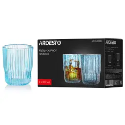 Набір склянок ARDESTO 300мл, 2шт, скло, блакитний (AR2630SBL) - мініатюра 5