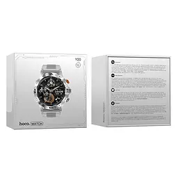 Смарт-годинник Hoco Smart Watch Y20 (call version) Silver - мініатюра 5