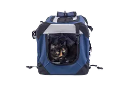 М'яка клітка для собак SenFul Pet Soft Crate з флісовим килимком та чохлом, синьо-сіра - мініатюра 6