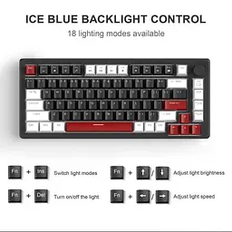 Клавіатура MageGee MK-Star 75 Yellow Switch White/Black/Red (6971969727236-UA) [159846] - мініатюра 4